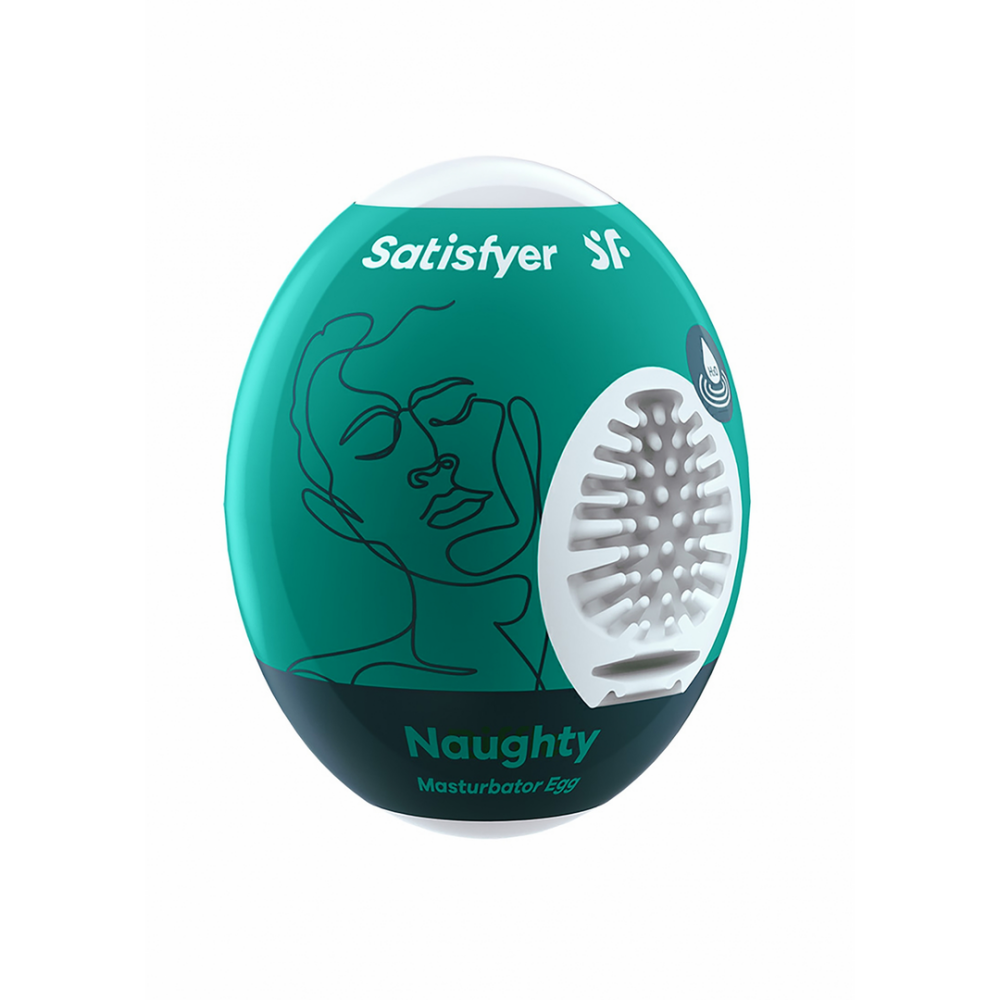 Satisfyer Naughty - Masturbator Egg - Donkergroen afbeelding
