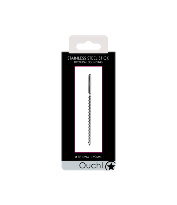 Ouch! by Shots Metaal Beginners Penis Plug - 0.2 / 4 mm