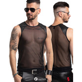 Transparant Mesh Tanktop met Wetlook accenten van het merk RFP