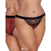 Sensuele slip van tule en tweekleurige kant ,verstelbaar aan de zijkanten van het merk Anais Appalrel