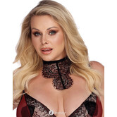 Kanten Halsband met Satijnen Strik – One Size