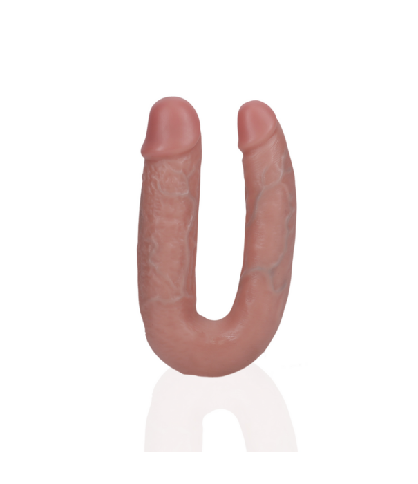 RealRock by Shots U Vormige Dubbele Dildo 5 / 12,7 cm - Vlees