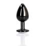 Ronde Gem Butt Plug - Klein - Gunmetal/Diamant