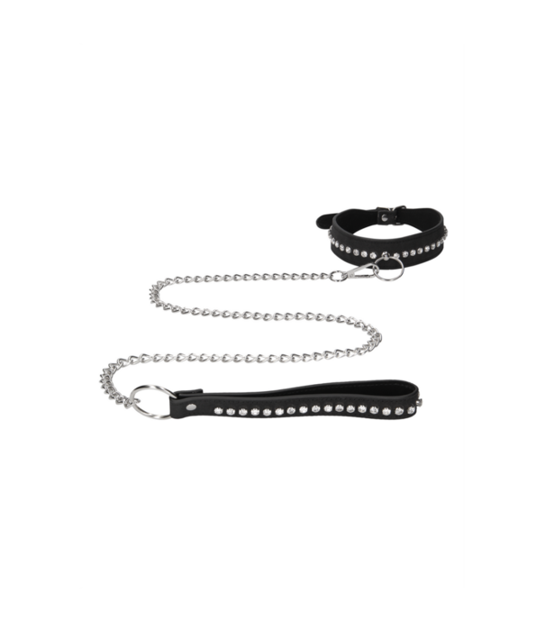 Ouch! by Shots Diamanten Halsband met Leash