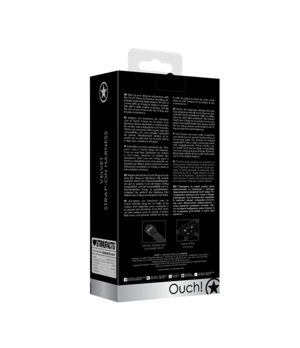 Ouch! by Shots Verstelbare Harnas met O-Ring voor Dildo