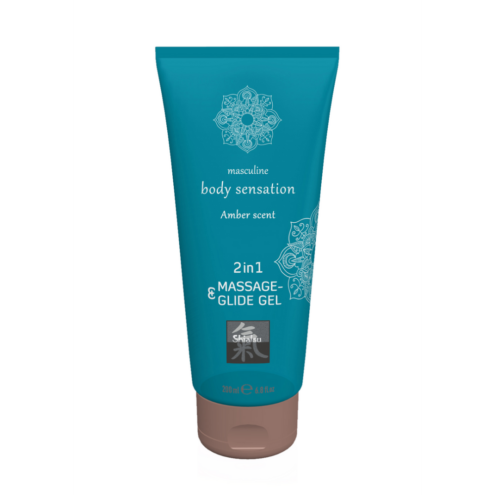 HOT 2 in 1 Massage en Glide Gel - Amber - 7 fl oz / 200 ml afbeelding