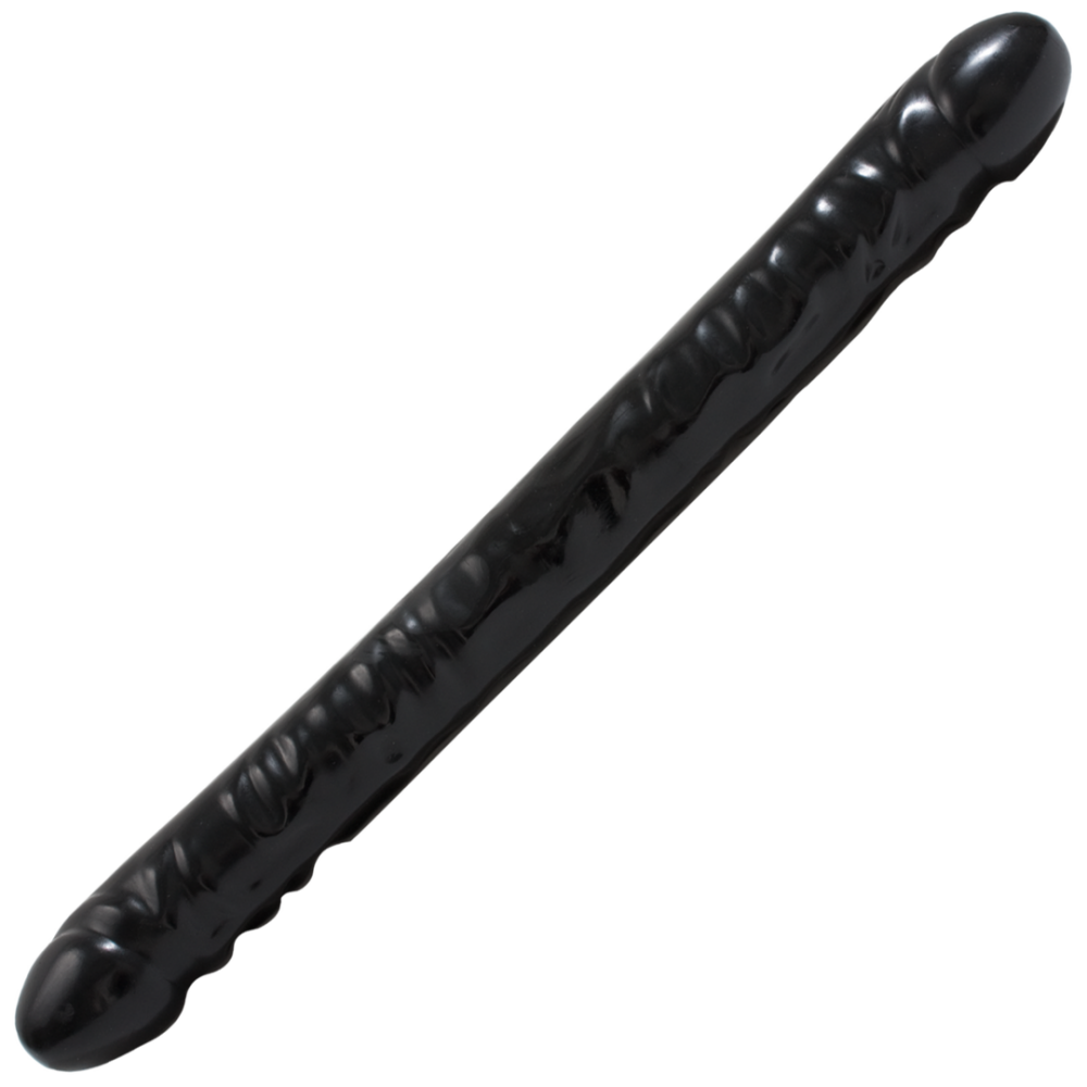 Doc Johnson Geaderde Double Header - Dildo met Dubbele Einden - 18 / 45 cm afbeelding