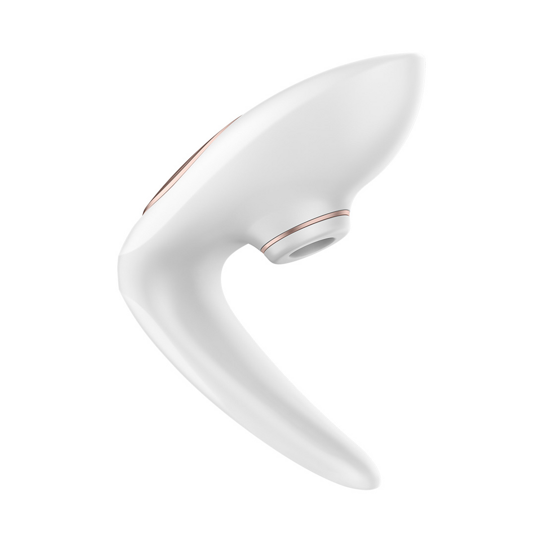 Satisfyer Pro 4 - Couples Air Pulse Stimulator en Vibratie - Wit/Roze Goud afbeelding