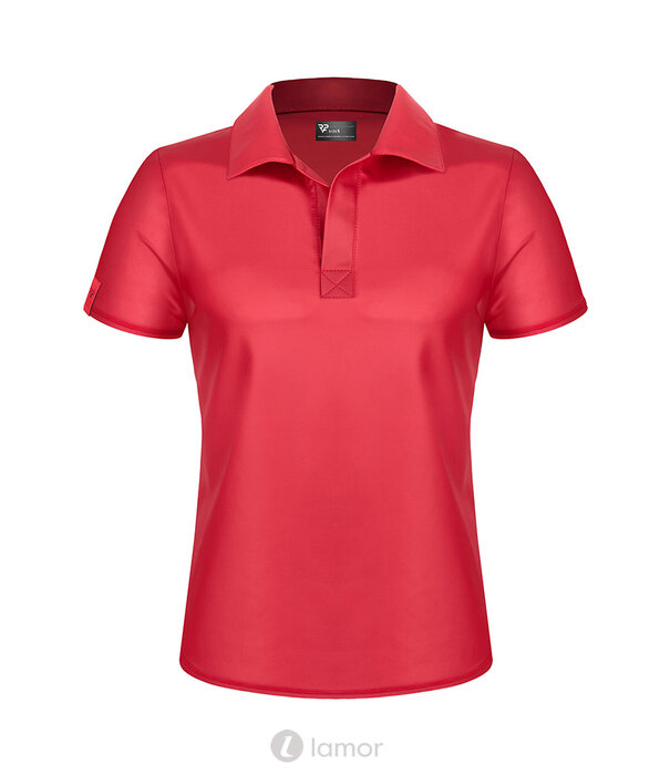 * RFP Rood wetlook overhemd  met opstaande kraag van het merk RFP