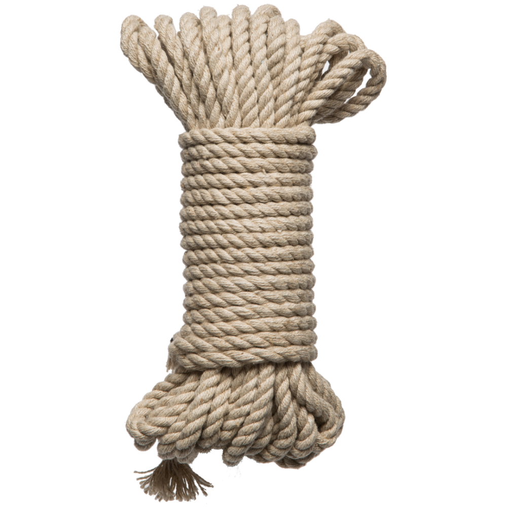 Doc Johnson Bind en Tie - 6mm hennep bondage touw - 30 ft - natuurlijk afbeelding