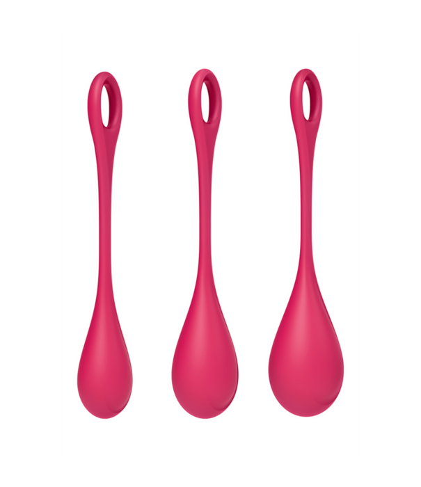Satisfyer Yoni Power 1 - Kegel Ball Set - Rood
