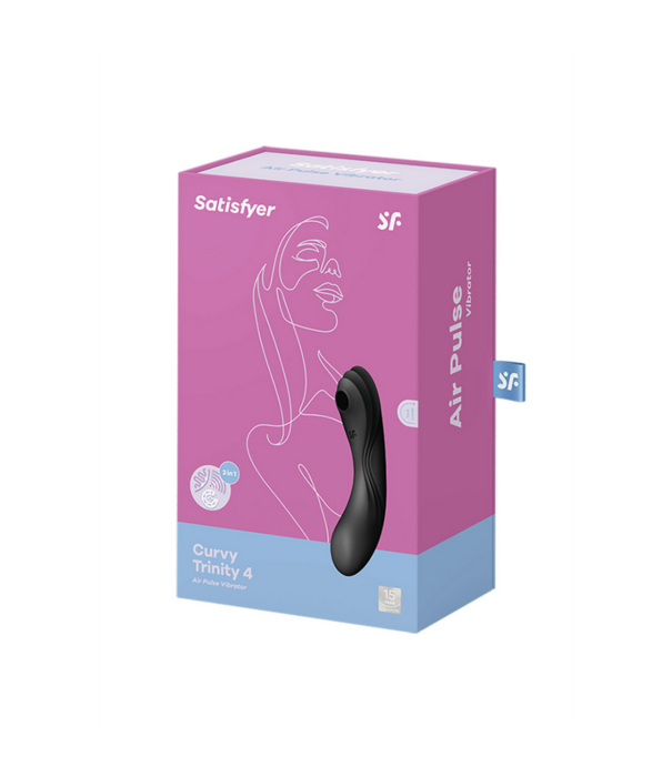 Satisfyer Curvy Trinity 4 - Insertable Air Pulse Vibrator - Zwart