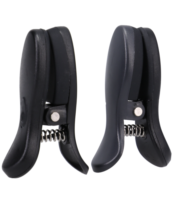 Doc Johnson Vibro Grippers - Vibrerende Tepelklemmen met Koffer - Zwart