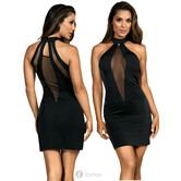 Zwart Jurkje met Tule en Sier detail