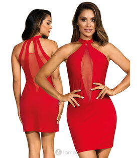 Rood  jurkje met Tule, AX9259