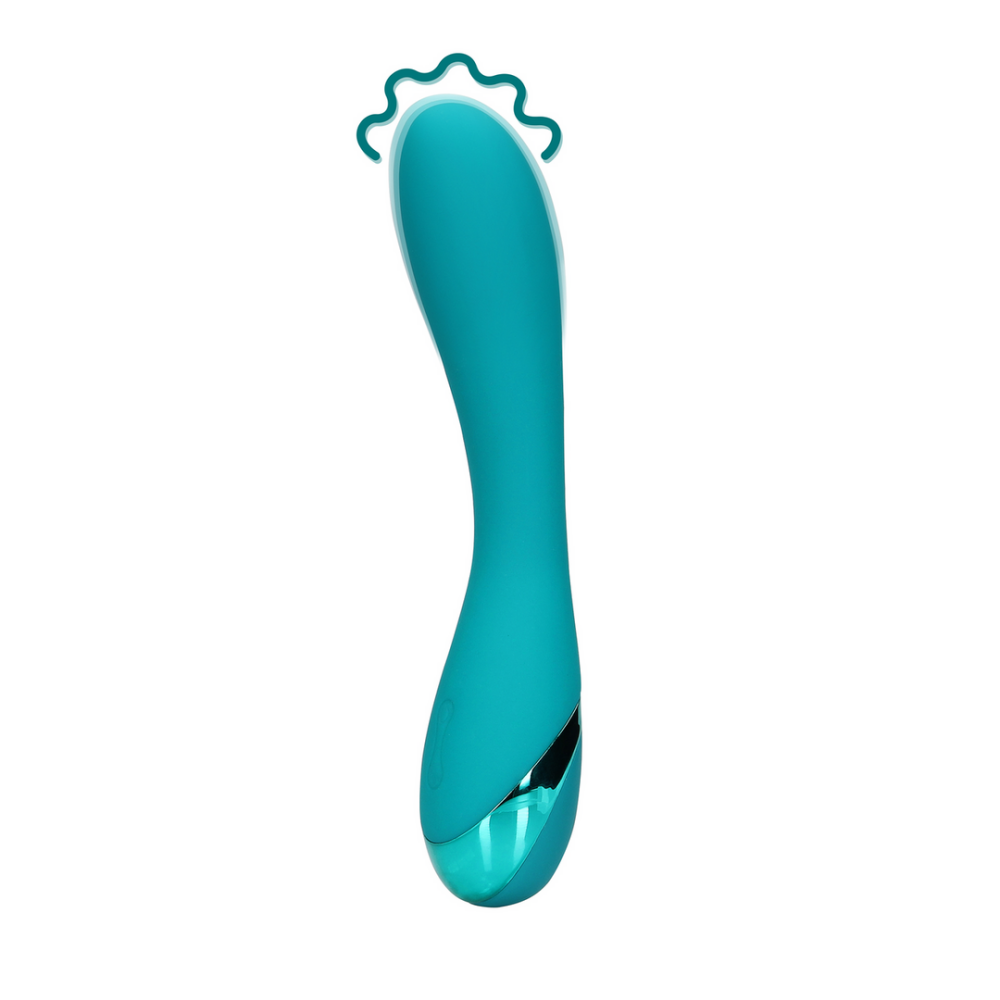 Loveline by Shots Glad Siliconen G-Spot Vibrator - Teal Blauw afbeelding