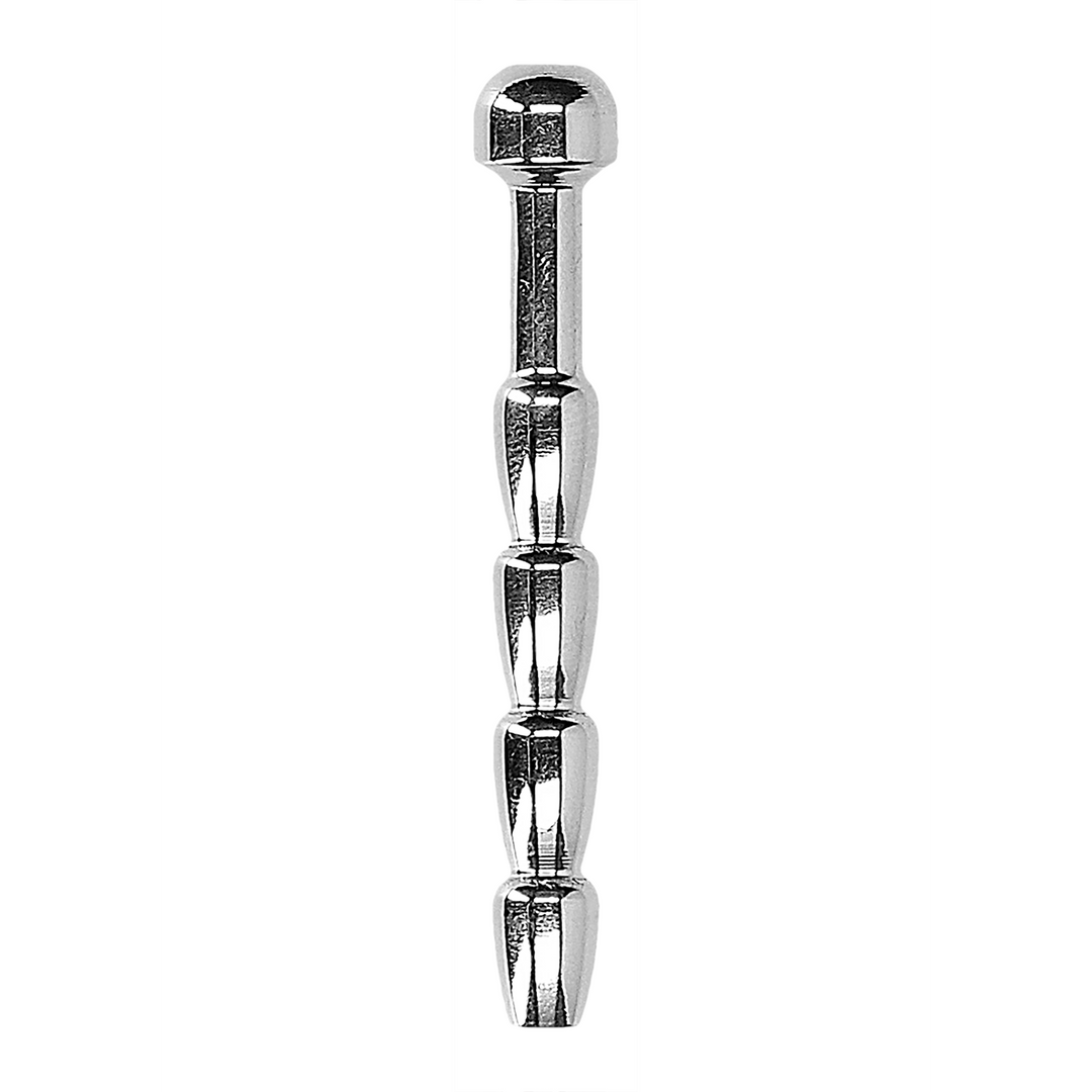 Ouch! by Shots Ribbed Hollow Penis Plug - 0.2 / 6 mm afbeelding