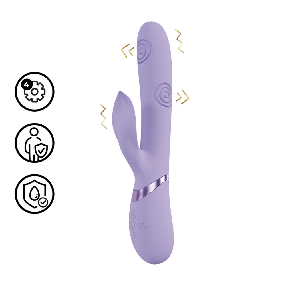 VIVE by Shots Fronda - G-Spot Vibrerende en Tikken Blad Clitorisstimulator - Lavendel afbeelding