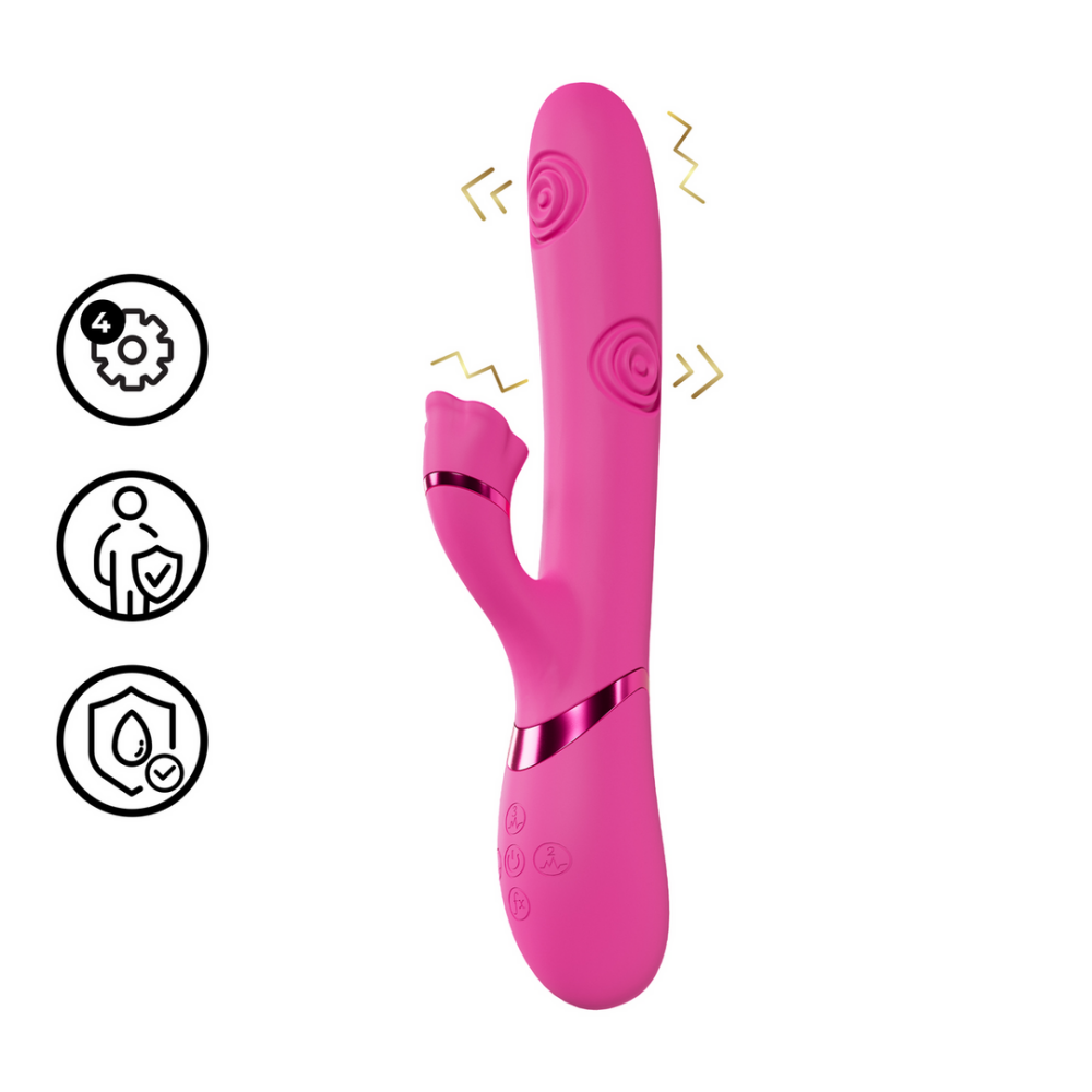 VIVE by Shots Fiore - G-Spot Air Wave Vibrerende en Kloppende Flared Clitorale Stimulator - Roze afbeelding