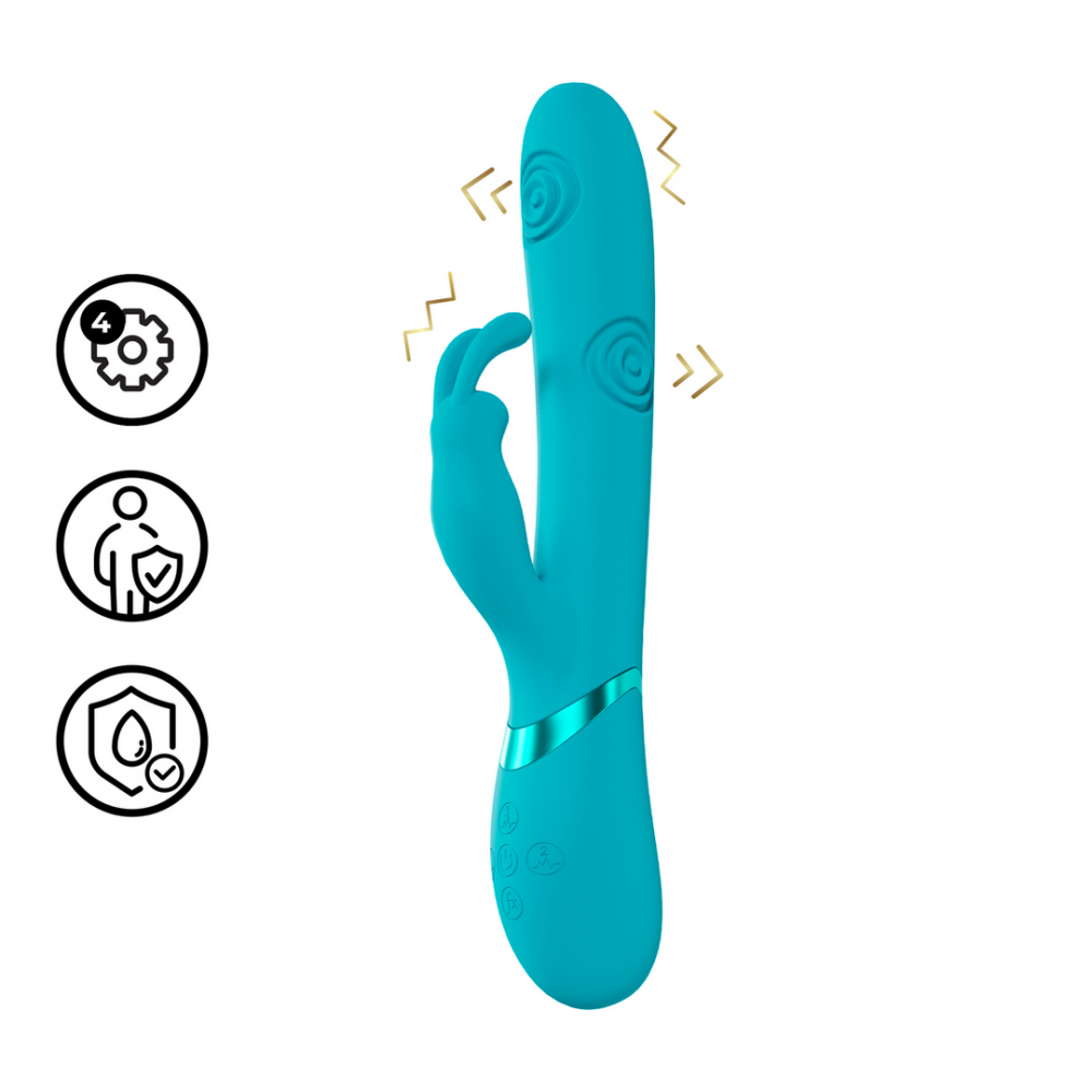 VIVE by Shots Mimi - G-Spot Vibrerende en Kloppende Konijn - Blauw afbeelding