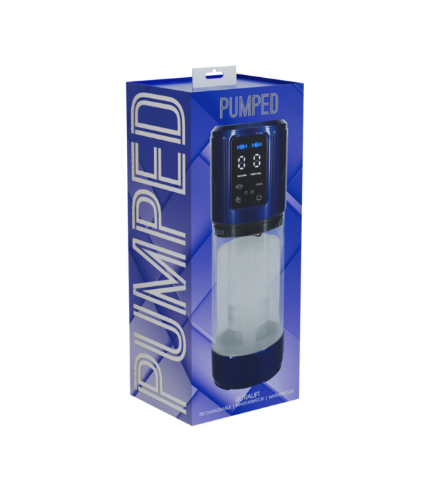 Pumped by Shots UltraLift - Automatische Waterdichte Masturbator Pomp - Metallic Blauw