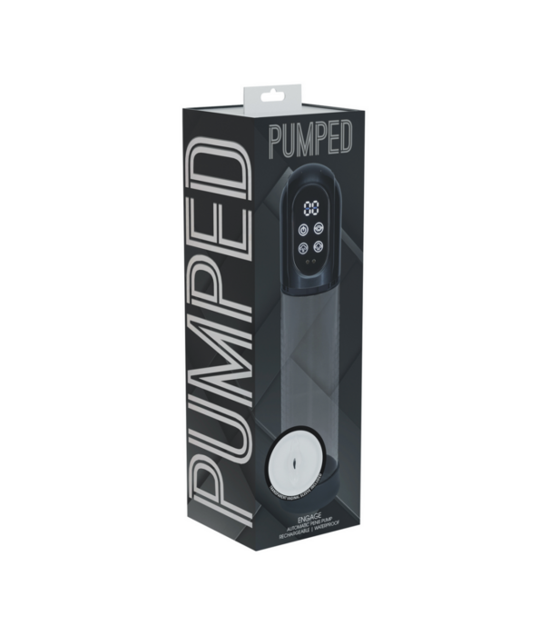 Pumped by Shots Engage - Automatische Waterdichte Penis Pomp en Masturbator - Gun Metal
