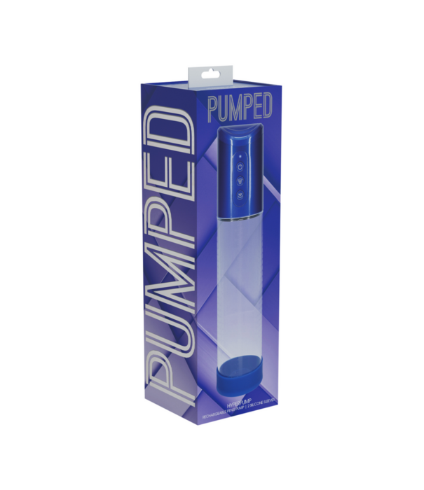 Pumped by Shots HyperPump - Oplaadbare Penis Pomp - Metallic Blauw