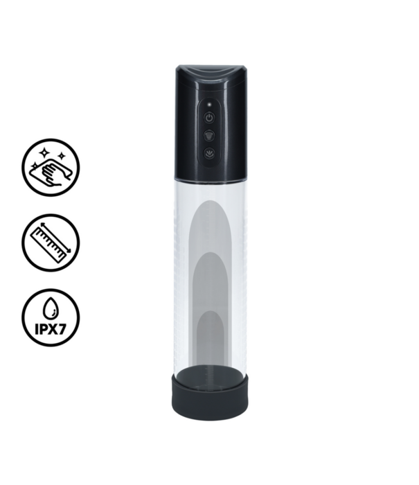 Pumped by Shots HyperPump - Oplaadbare Penis Pomp - Gun Metal