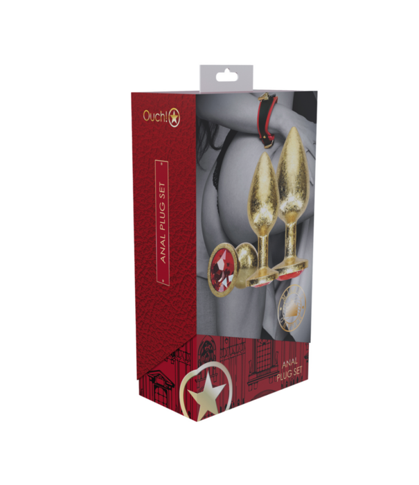 Ouch! by Shots Milan Collection - Metalen Anale Plug Set - Goud