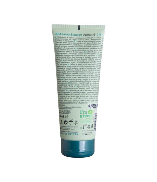 HOT 2 In 1 Massage en Waterbased Lubricant - 7 fl oz / 200 ml
