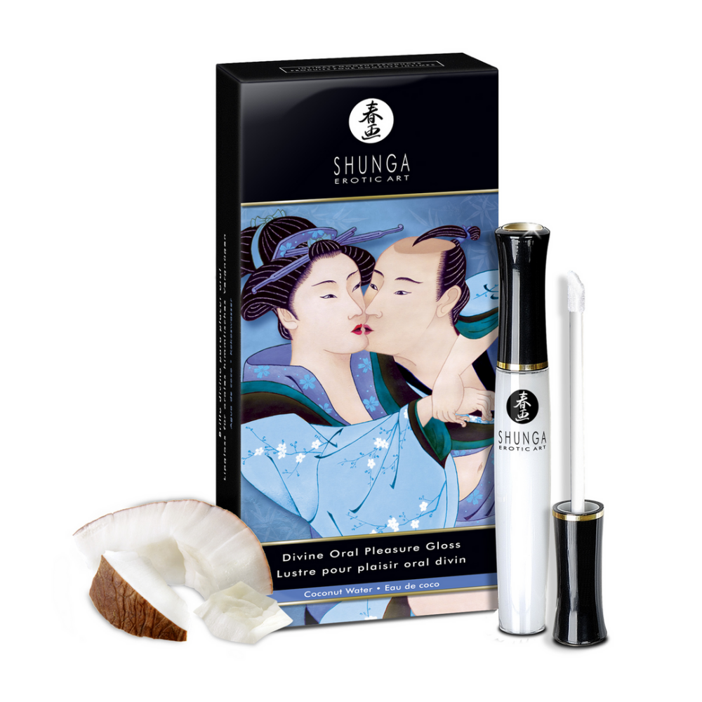 Shunga Divine Oral Lipgloss - Kokoswater - 0,33 fl oz / 10 ml afbeelding