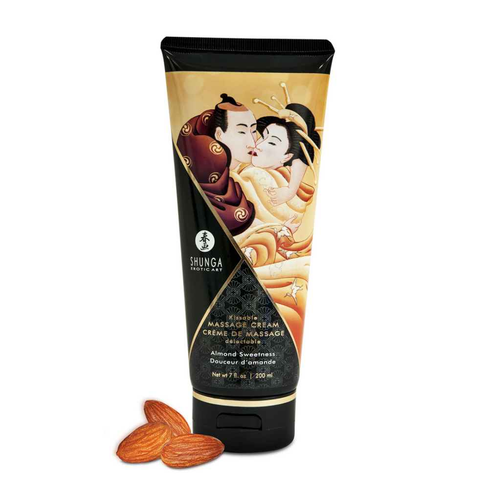 Shunga Kusbare Massagecrème - Amandelzoetheid - 7 floz / 200 ml afbeelding