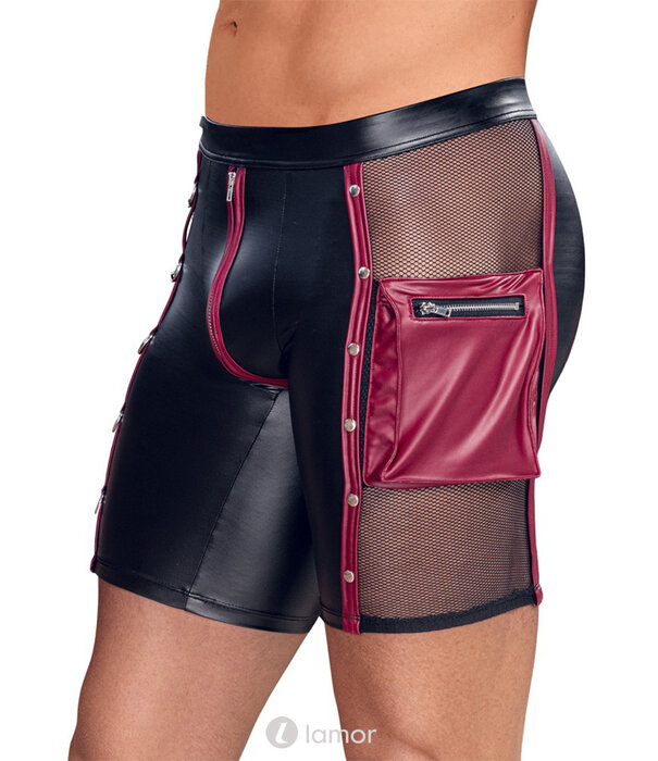 * NEK NEK short in zwart mattlook met kettingen & cargozak