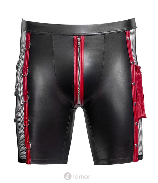 * NEK NEK short in zwart mattlook met kettingen & cargozak