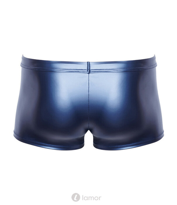 * NEK NEK Strakke short in metallic blauw mattlook met powernet en riemdetails