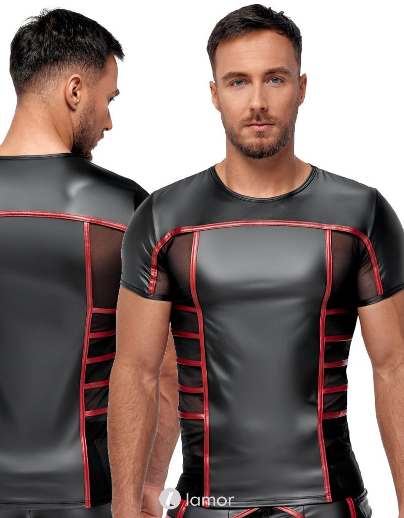 * NEK Strak Mattlook Shirt met Rood, NK2161672 afbeelding
