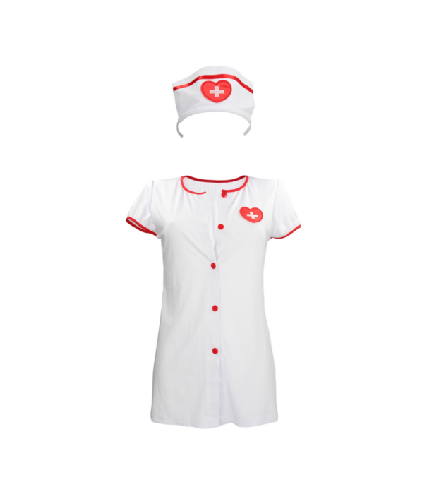 S-Line by Shots Verpleegster Kostuum - S/M - Wit