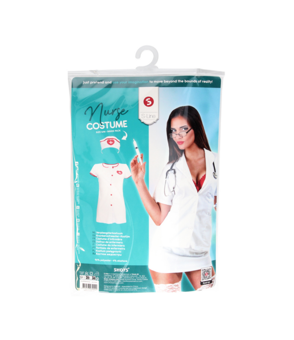 S-Line by Shots Verpleegster Kostuum - S/M - Wit