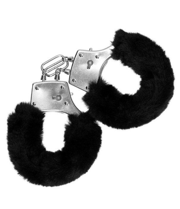 Ouch! by Shots Bont Metalen Handboeien - Zwart