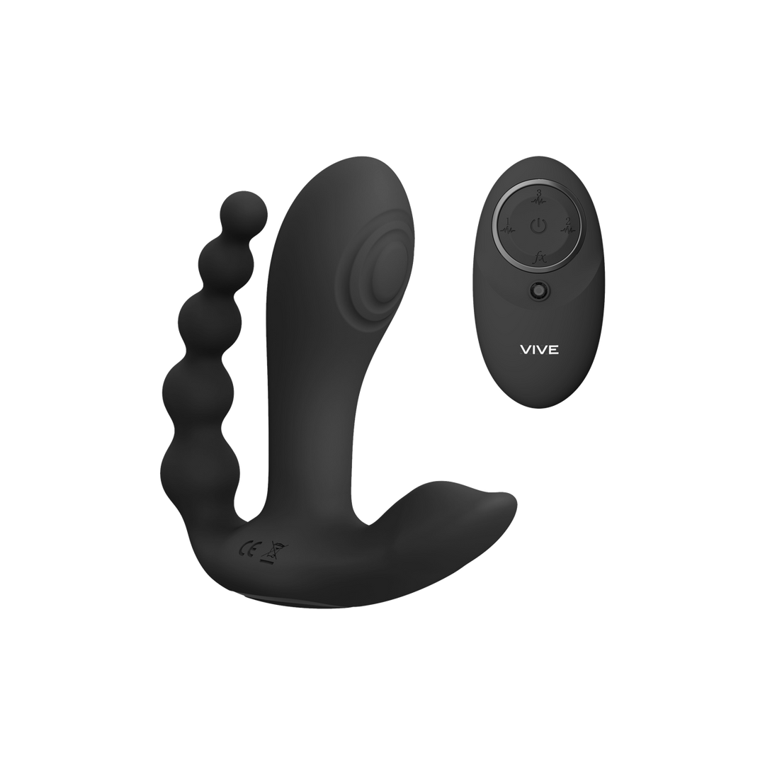 VIVE by Shots Kata - Pulse Wave Vibrerende Dubbele Penetratie Vibrator - Zwart afbeelding