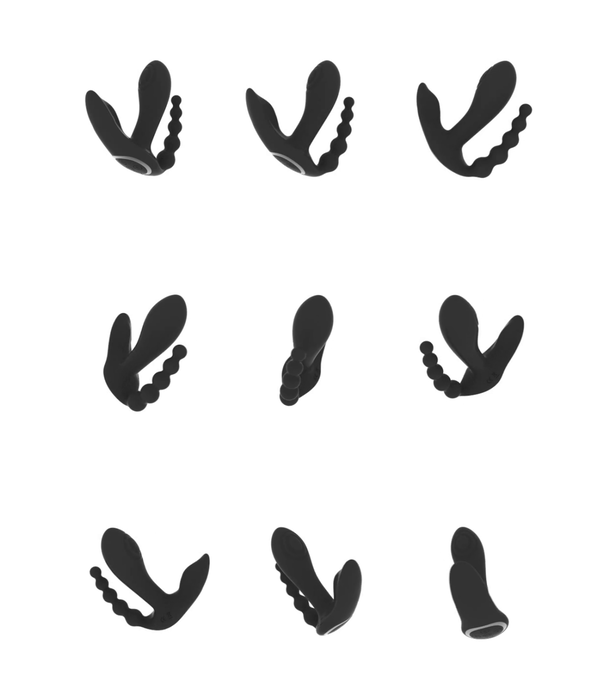 VIVE by Shots Kata - Pulse Wave  Vibrerende Dubbele Penetratie Vibrator - Zwart