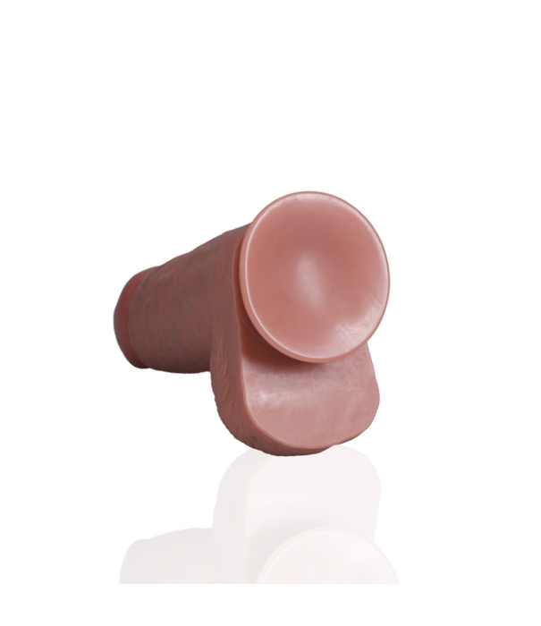 RealRock by Shots Extra Dikke Recht met Ballen 10 / 25,4 cm - Vlees