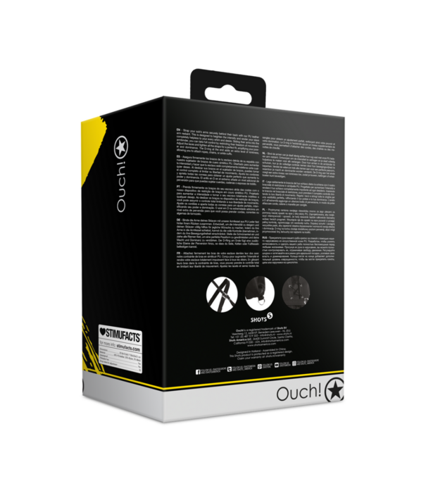 Ouch! by Shots Vetersluiting Volledige Mouw Armbeperking - Zwart