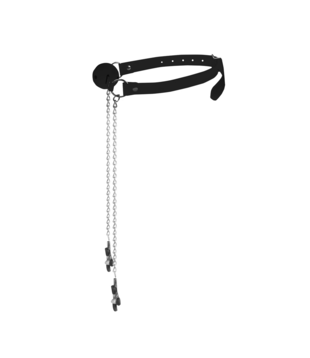 Ballgag met tepelklemmen