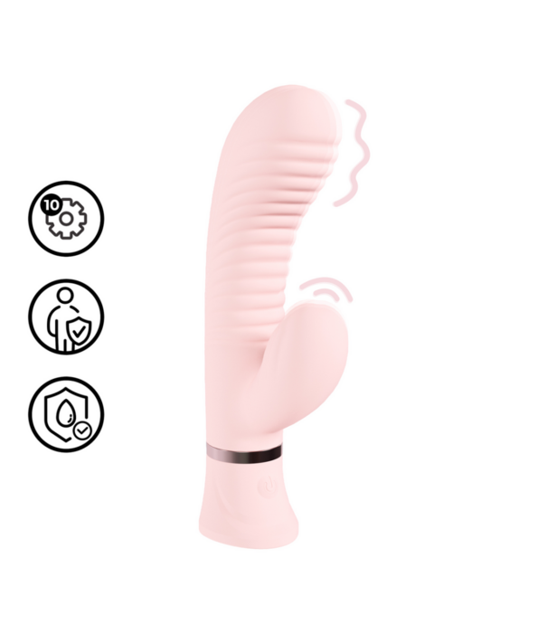 Loveline by Shots Mystique - Geribbelde Konijnen Vibrator - Roze