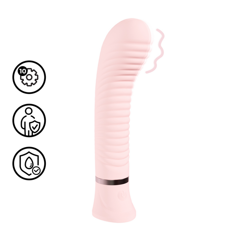 Loveline by Shots Divine - Geribbelde G-spot Vibe - Roze afbeelding
