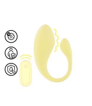 Vibrerende G-Spot Vibe met Afstandsbediening - Geel