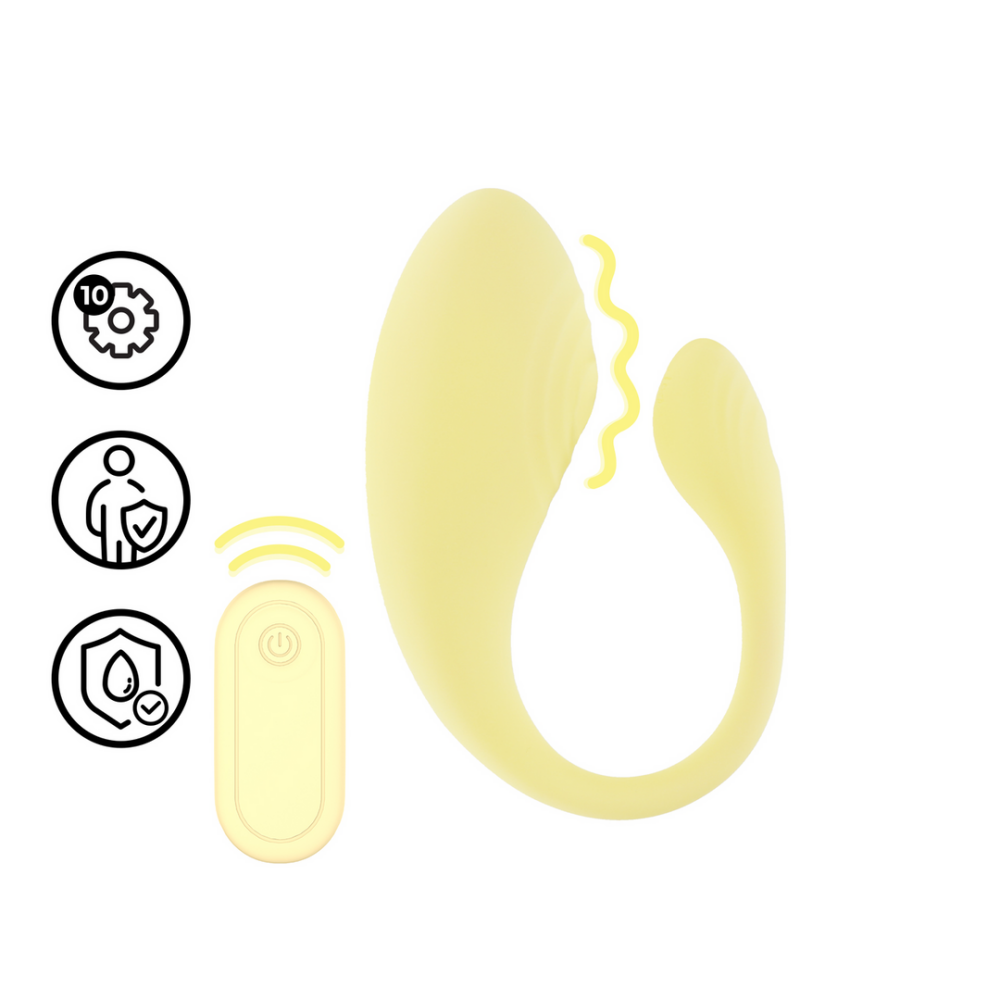 Loveline by Shots Vibrerende G-Spot Vibe met Afstandsbediening - Geel afbeelding