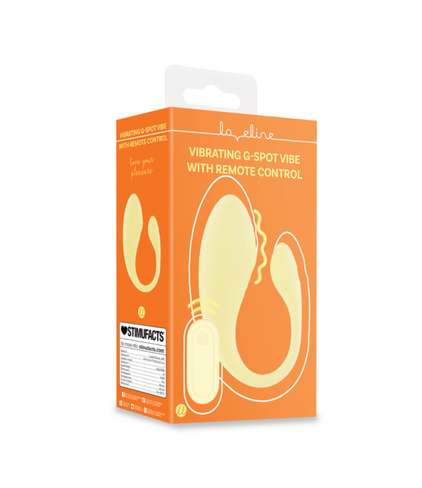 Loveline by Shots Vibrerende G-Spot Vibe met Afstandsbediening - Geel