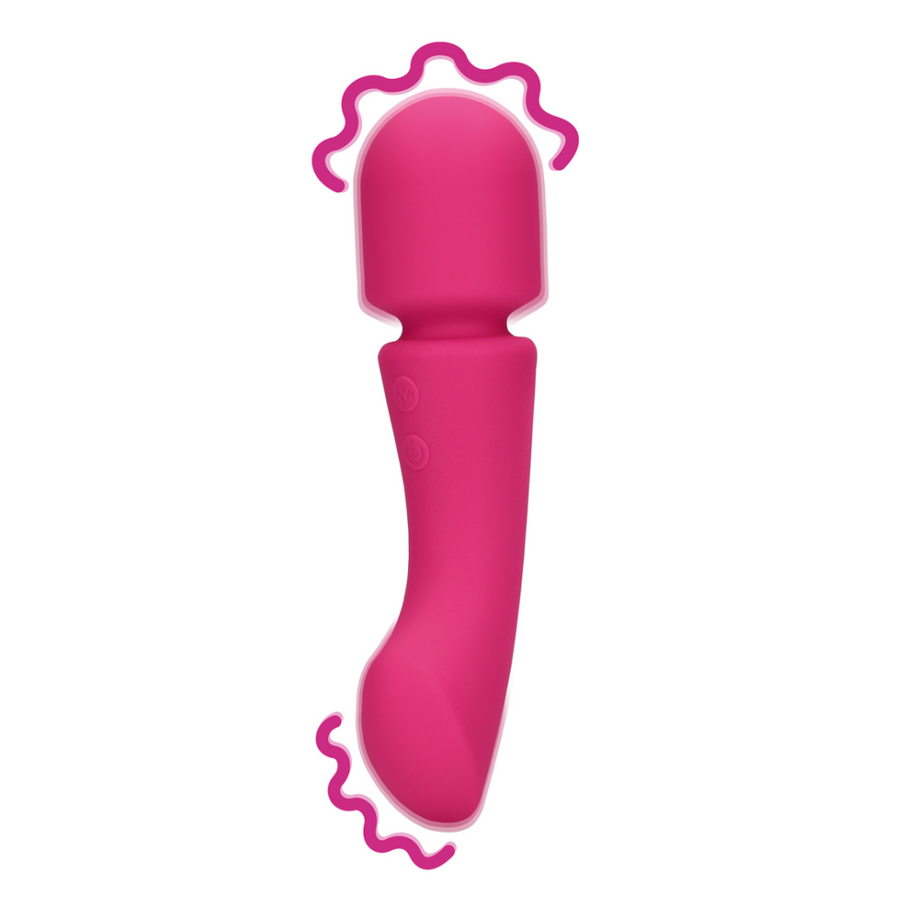 Loveline by Shots Ultra Soft Silicone Dubbelzijdige Wand Vibrator - Prestone Roze afbeelding